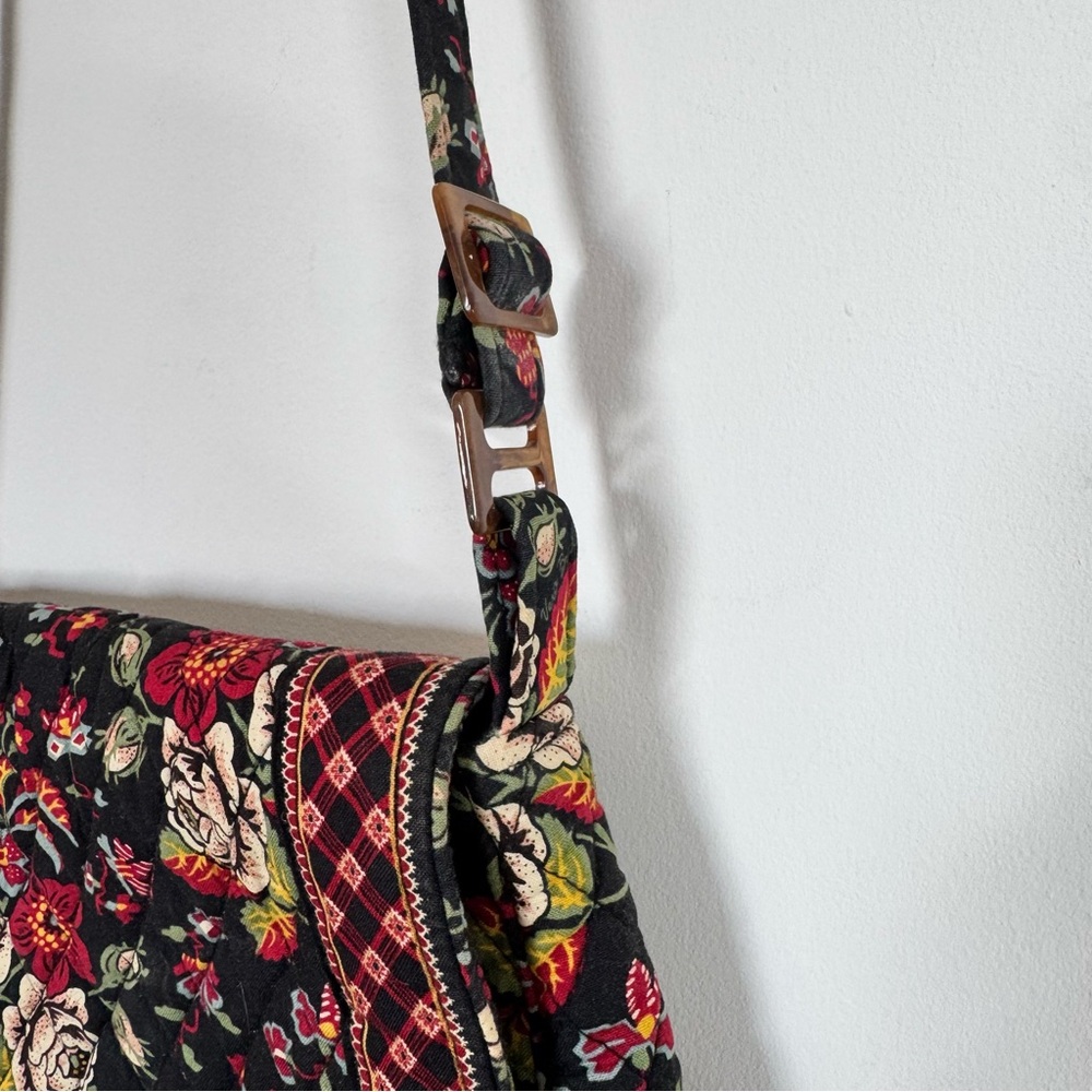 Vera Bradley Bag Floral Quilted Crossbody Foldover Snap - Picture 4 of 15